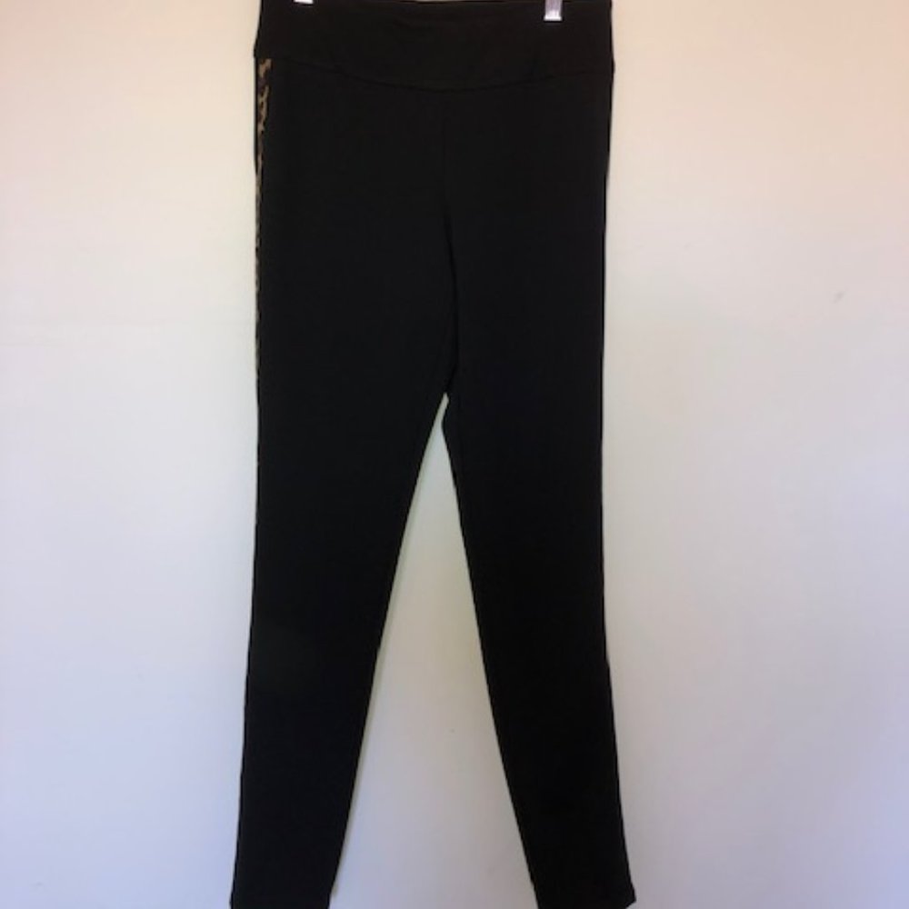 Up Pants Ponte Animal print trim on the side